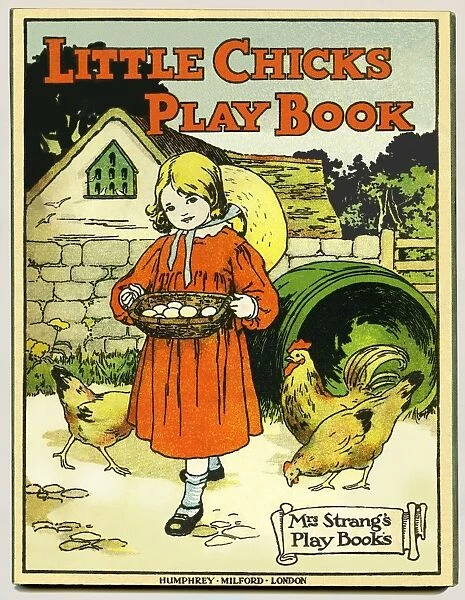 Girl collecting eggs from the hens