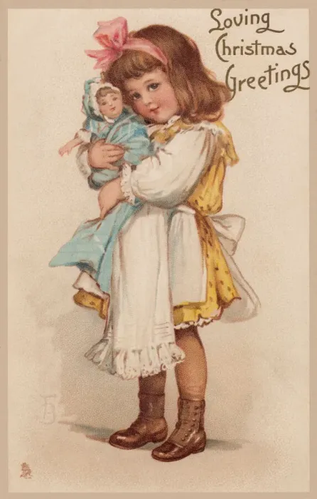 Framed Print : Girl cuddling her dolly Framed Print : Girl cuddling her dolly