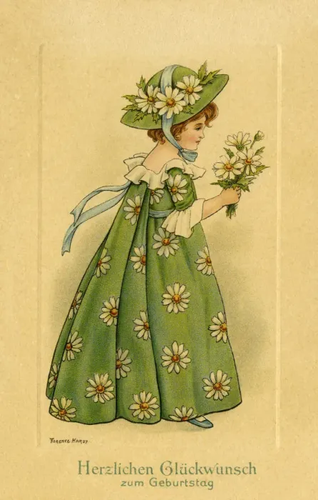 Framed Print : Girl in daisy costume Framed Print : Girl in daisy costume
