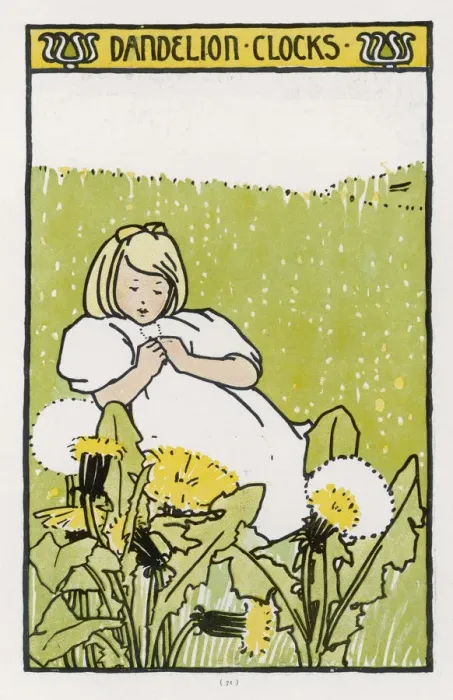 Framed Print : GIRL WITH DANDELION 1900 Framed Print : GIRL WITH DANDELION 1900