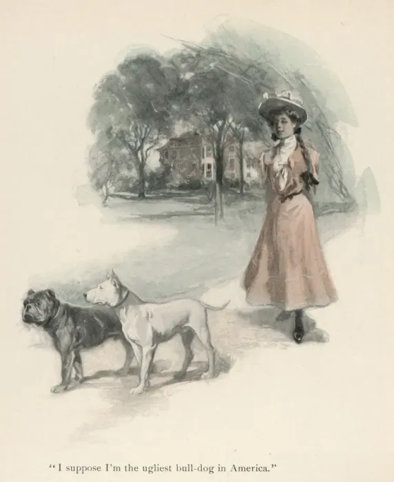 Framed Print : Girl and Two Dogs Framed Print : Girl and Two Dogs