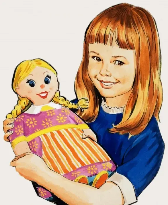 Framed Print : A girl and her doll Framed Print : A girl and her doll