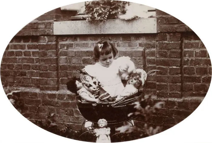 Framed Print : GIRL WITH FOUR DOLLS Framed Print : GIRL WITH FOUR DOLLS