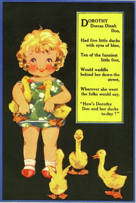 Framed Print : Girl and five ducks Framed Print : Girl and five ducks