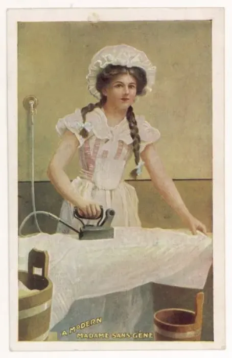 Framed Print : Girl with Electric Iron Framed Print : Girl with Electric Iron