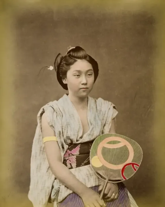 Framed Print : Girl with fan Framed Print : Girl with fan