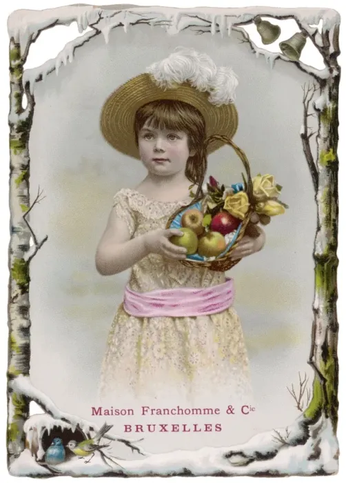 Framed Print : Girl with Flowers / Fruit Framed Print : Girl with Flowers / Fruit