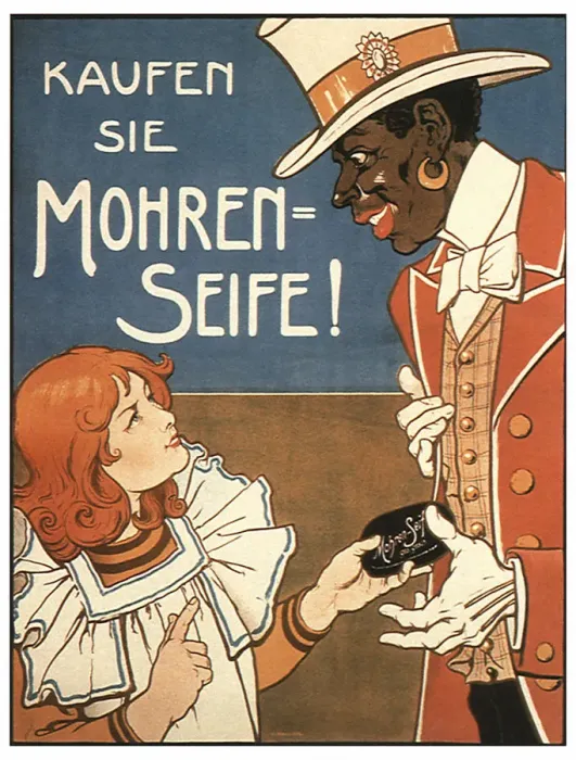 Framed Print : girl giving bar of soap to dressed up man Date: 1900 Framed Print : girl giving bar of soap to dressed up man Date: 1900