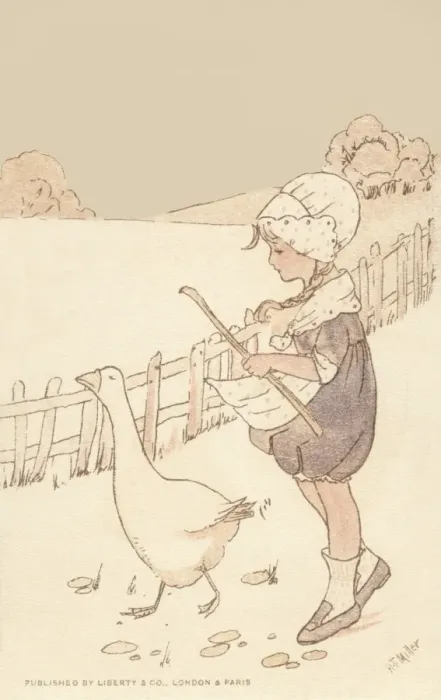 Framed Print : Girl with goose Framed Print : Girl with goose