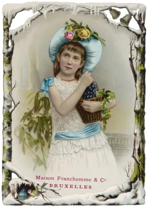 Framed Print : Girl with Grapes C1880 Framed Print : Girl with Grapes C1880