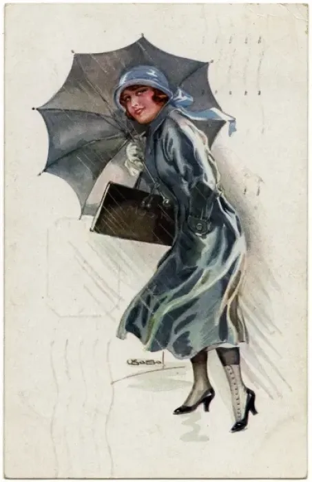 Framed Print : Girl with Grey Brolly Framed Print : Girl with Grey Brolly