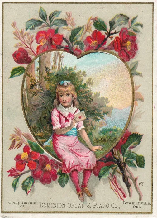 Framed Print : Girl with heart and flowers on a Valentine card Framed Print : Girl with heart and flowers on a Valentine card
