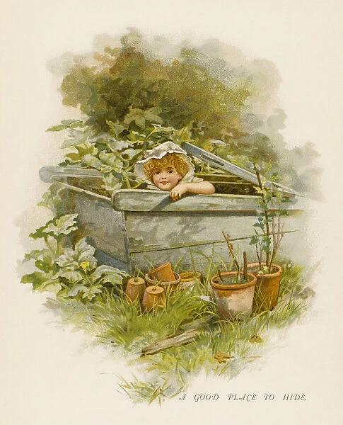 Girl Hiding, Garden 1880
