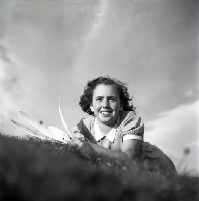 Framed Print : Girl on a hillside Framed Print : Girl on a hillside