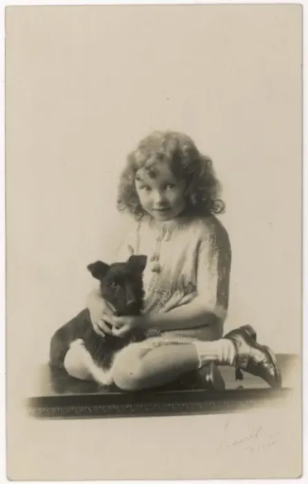 Framed Print : Girl Holding Dog Framed Print : Girl Holding Dog