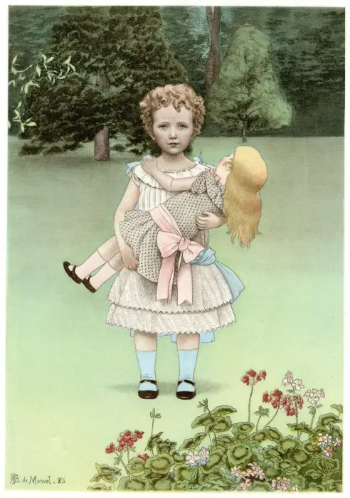 Framed Print : GIRL HOLDS DOLL Framed Print : GIRL HOLDS DOLL