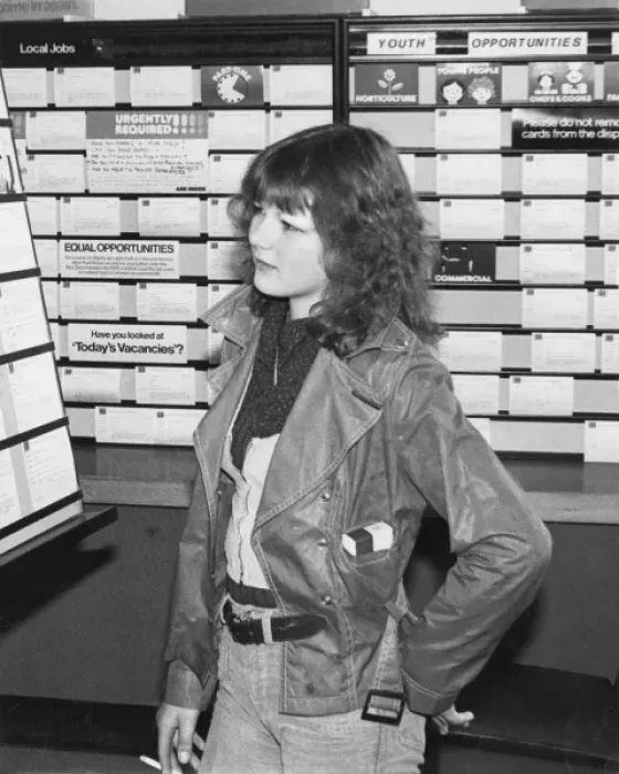 Framed Print : Girl in the Job Centre Framed Print : Girl in the Job Centre