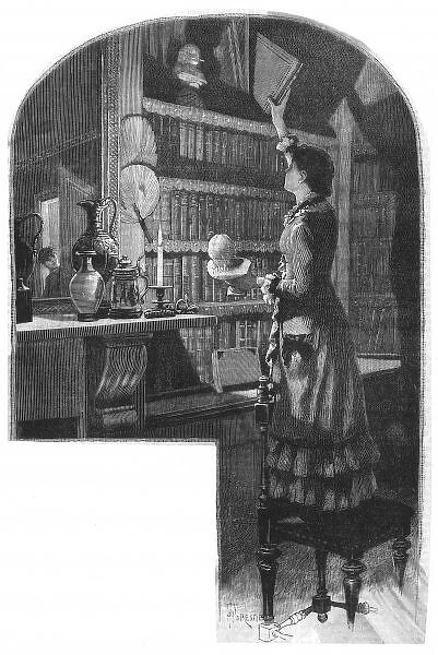 Girl in Library C. 1880