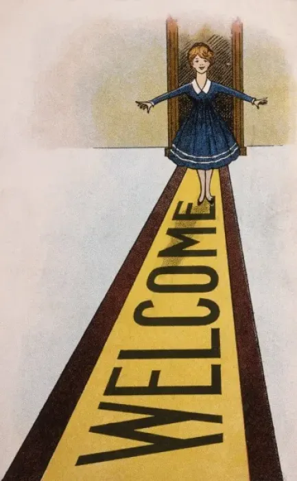 Framed Print : Girl / Long Welcome Mat Framed Print : Girl / Long Welcome Mat