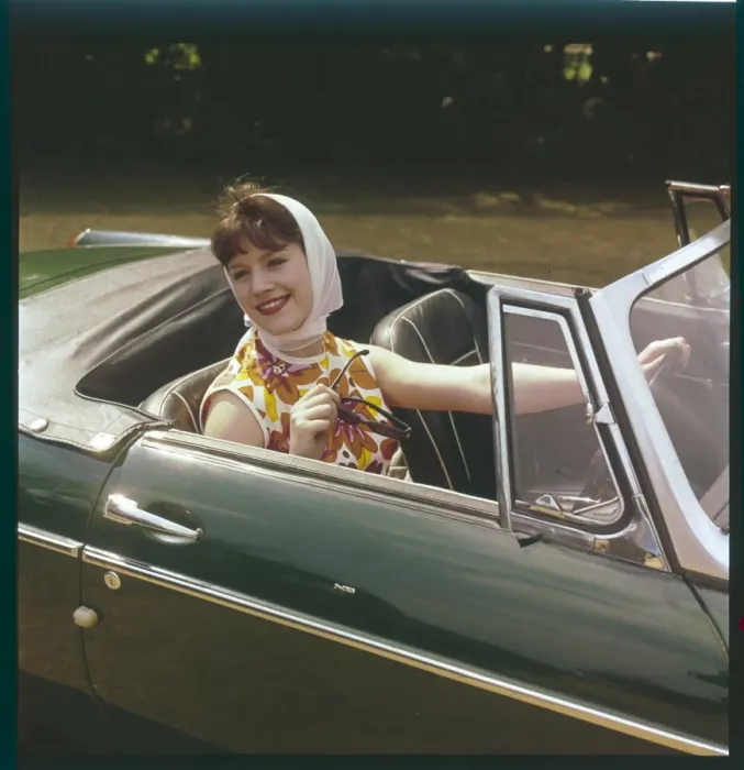 Framed Print : Girl in Mgb 1960S Framed Print : Girl in Mgb 1960S