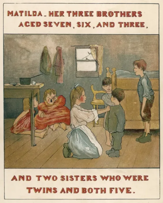 Framed Print : Girl Minds Siblings 20C Framed Print : Girl Minds Siblings 20C