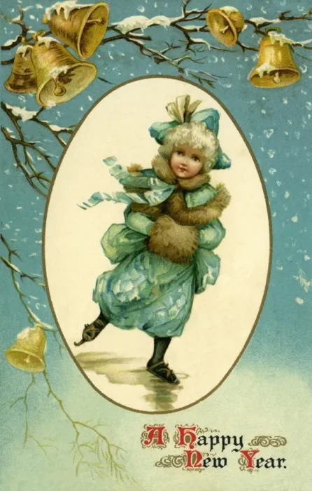 Framed Print : Girl in a muff skating Framed Print : Girl in a muff skating