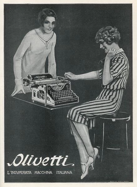Girl with Olivetti