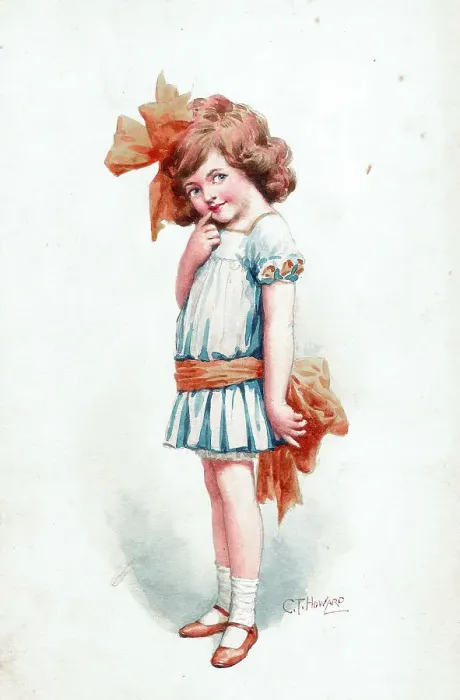 Framed Print : Girl with orange sash Framed Print : Girl with orange sash