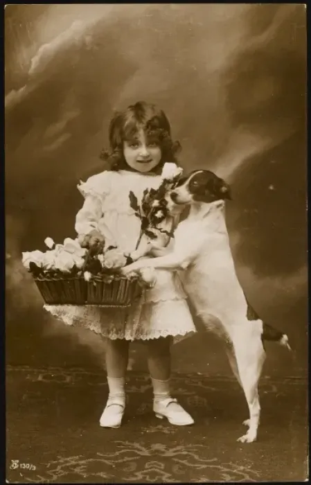 Framed Print : Girl and her Pet Dog Framed Print : Girl and her Pet Dog