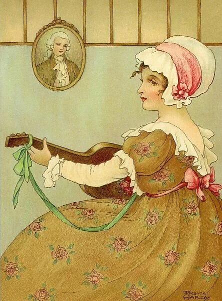 Girl plays a guitar by Florence Hardy