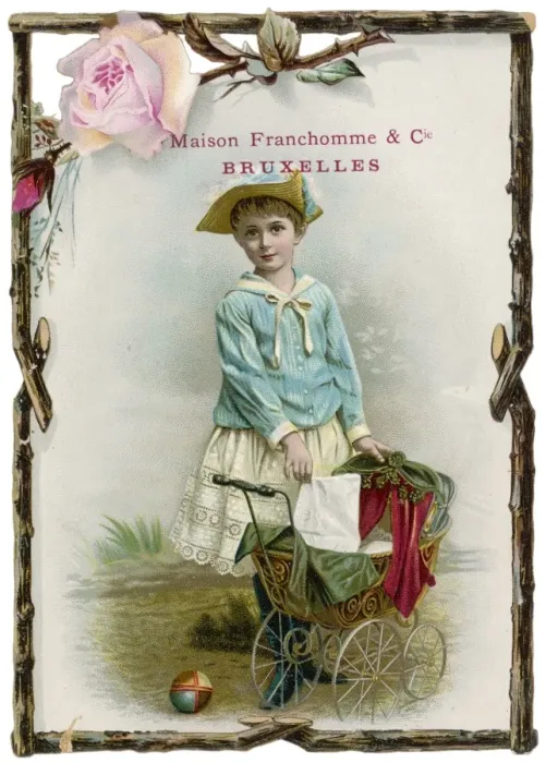 Framed Print : Girl with Empty Pram Framed Print : Girl with Empty Pram