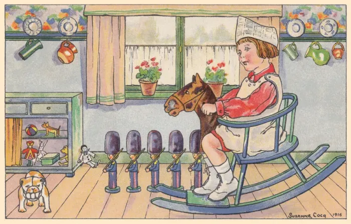 Framed Print : Girl in a Rocking Chair Framed Print : Girl in a Rocking Chair
