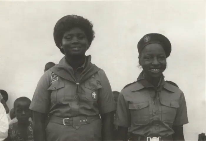 Framed Print : Two girl scouts, Gambia, West Africa Framed Print : Two girl scouts, Gambia, West Africa