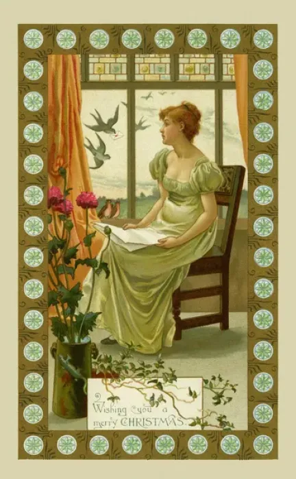Framed Print : Girl sends a letter to her love Framed Print : Girl sends a letter to her love
