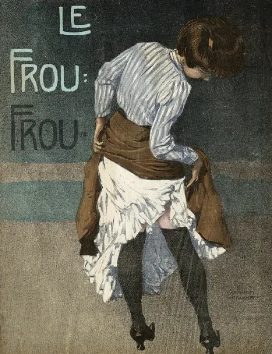 Framed Print : Girl Shows a Leg 1908 Framed Print : Girl Shows a Leg 1908
