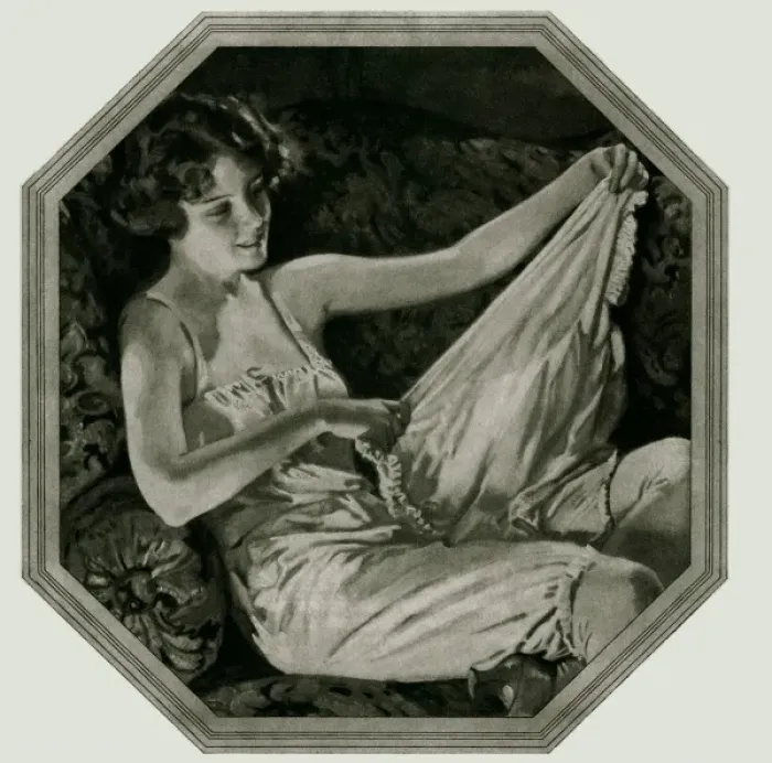 Framed Print : Girl in silk lingerie Framed Print : Girl in silk lingerie