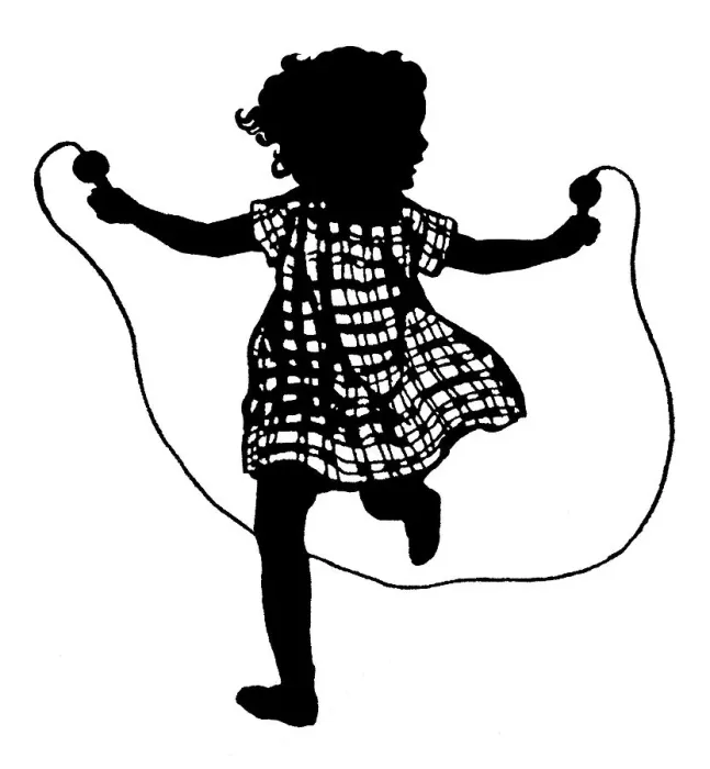 Framed Print : Girl skipping