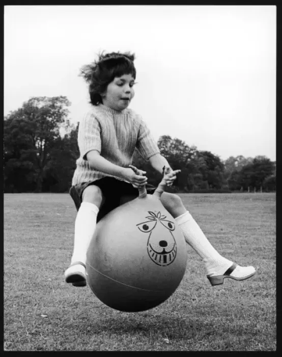 Framed Print : Girl on a spacehopper 1of 4 Framed Print : Girl on a spacehopper 1of 4