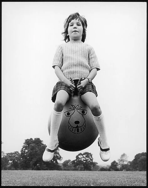 Girl on a spacehopper 2 of 4