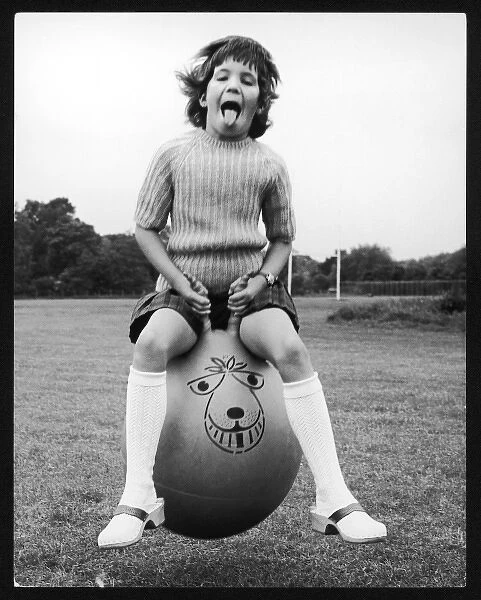 Girl on a spacehopper 3 of 4
