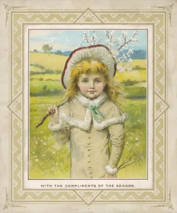 Framed Print : Girl with Spring Blossom Framed Print : Girl with Spring Blossom
