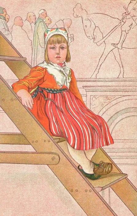 Framed Print : Girl on a Staircase Framed Print : Girl on a Staircase