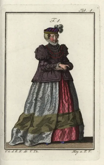 Framed Print : Girl of Swabia, Germany, 1577 Framed Print : Girl of Swabia, Germany, 1577