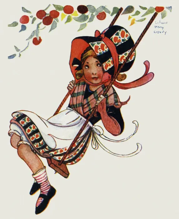 Framed Print : Girl on a swing Framed Print : Girl on a swing