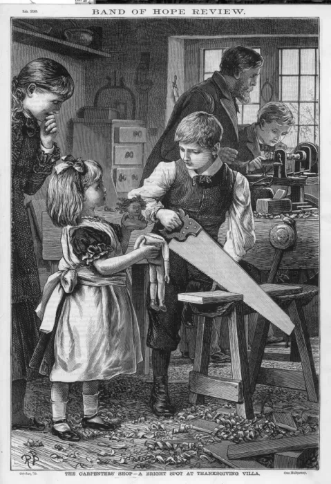 Framed Print : Girl Takes Doll to Shop Framed Print : Girl Takes Doll to Shop