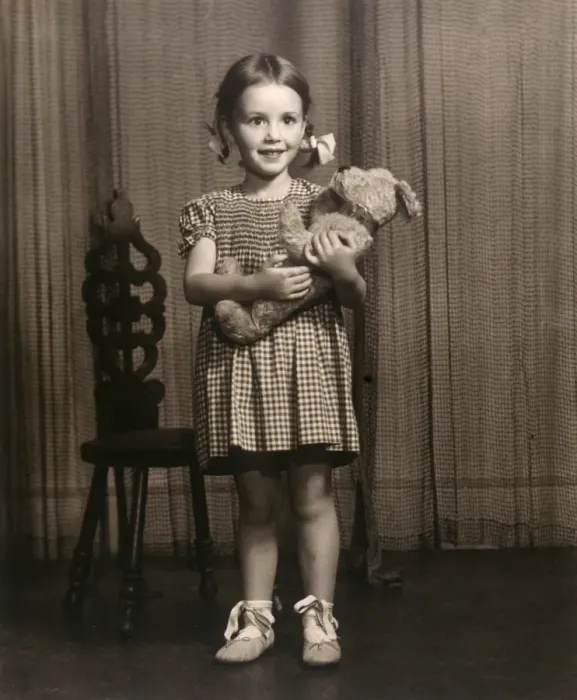 Framed Print : Girl with Teddy 1930S Framed Print : Girl with Teddy 1930S