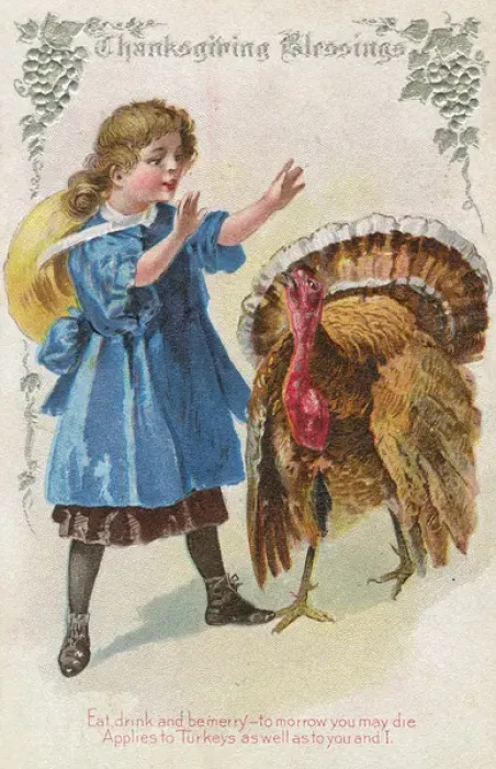 Framed Print : Girl and Turkey Framed Print : Girl and Turkey