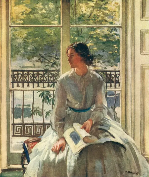 Framed Print : The Girl At The Window Framed Print : The Girl At The Window
