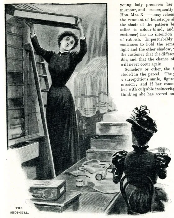 Framed Print : Girl Workers of London - The Shop Girl Framed Print : Girl Workers of London - The Shop Girl