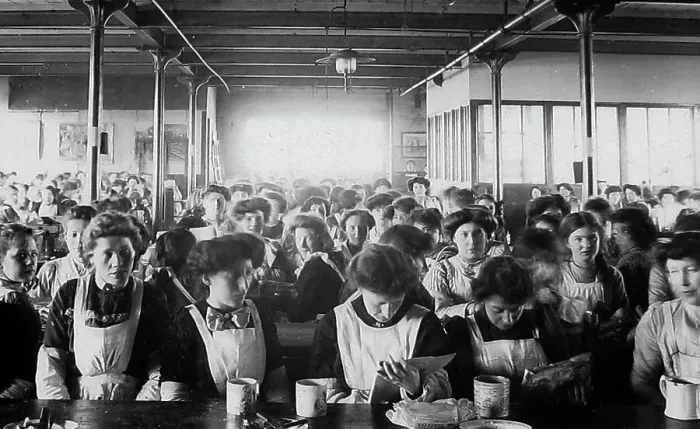 Framed Print : Girls Dining Room, Jacobs Biscuit Factory Framed Print : Girls Dining Room, Jacobs Biscuit Factory